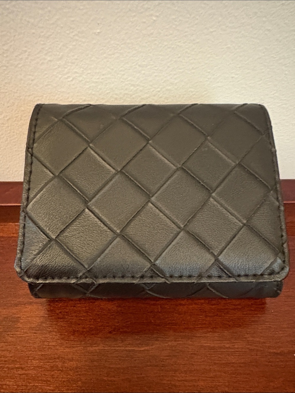 Victoria’s Secret Quilted Leather Trifold Card Wallet